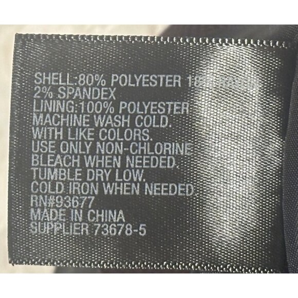 Worthington Burgundy Black Pencil Skirt Check Pattern Poly Blend Women's Size 8 - Picture 11 of 16